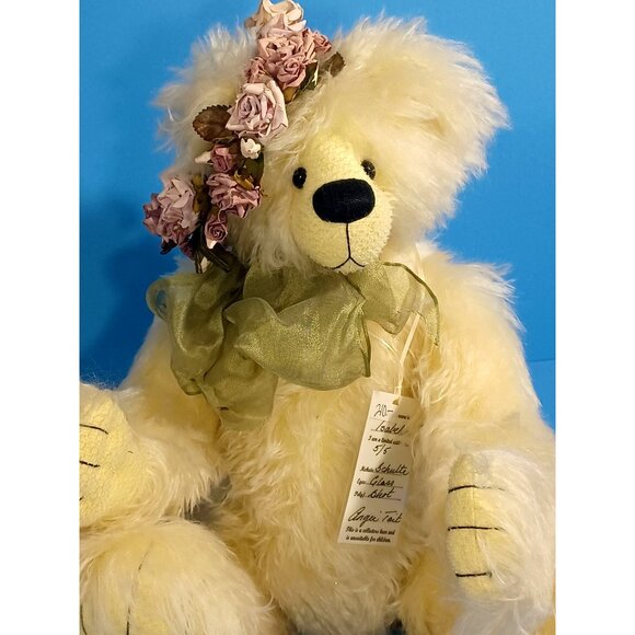 Limited Edition 5/5 Mohair Teddy Bear "Isabella" By Angie Tait 22" Blonde Crown - Picture 5 of 13